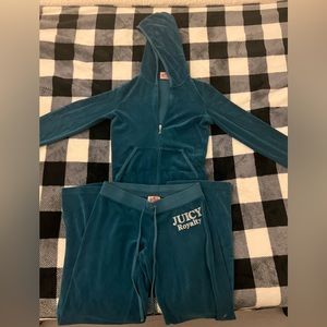Juicy Couture Authentic Teal Tracksuit Set